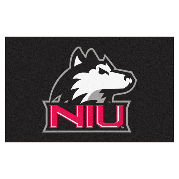 Northern Illinois University - Northern Illinois Huskies Ulti-Mat Huskey Dog NIU Huskies Logo Black