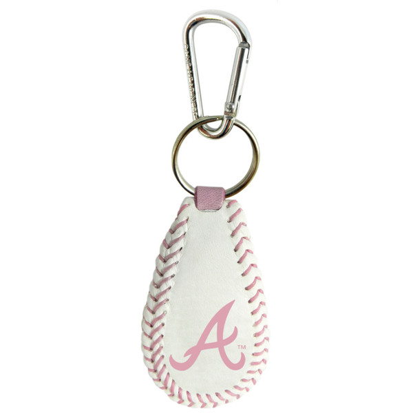 Atlanta Braves Keychain Baseball Pink