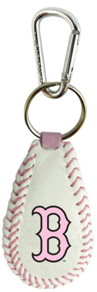 Boston Red Sox Keychain Baseball Pink