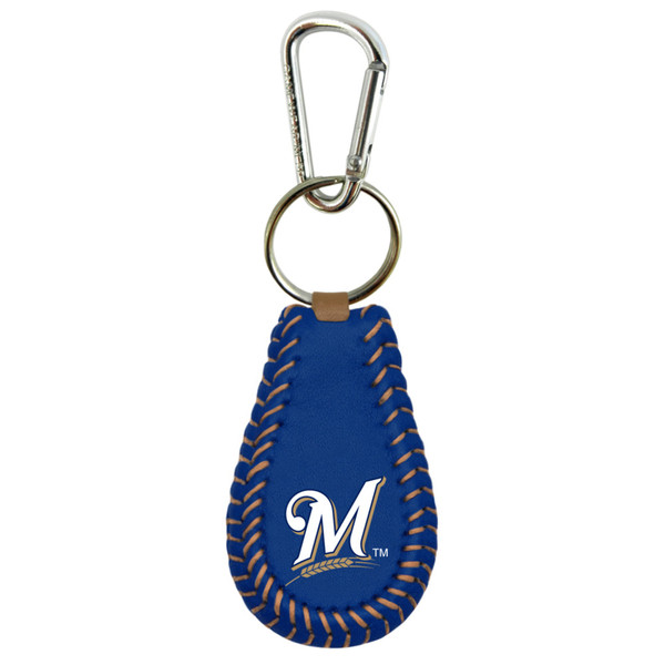 Milwaukee Brewers Team Color Baseball Keychain