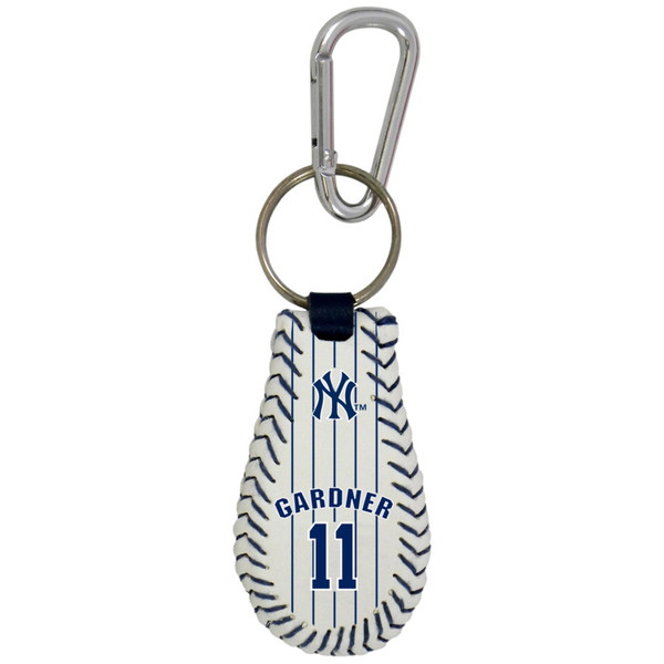 New York Yankees Keychain Baseball Pink Pinstripe