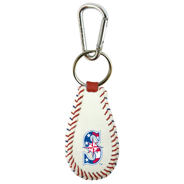 Seattle Mariners Keychain Classic Baseball Stars and Stripes