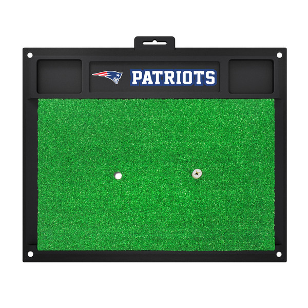 New England Patriots Golf Hitting Mat Patriot Head Primary Logo and Wordmark Navy