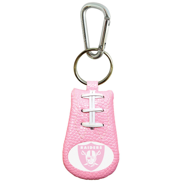 Las Vegas Raiders Pink NFL Football Keychain