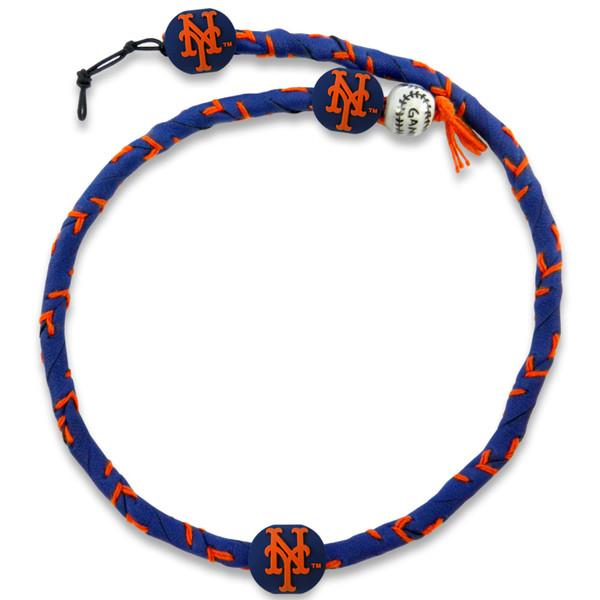 New York Mets Necklace Frozen Rope Team Color Baseball