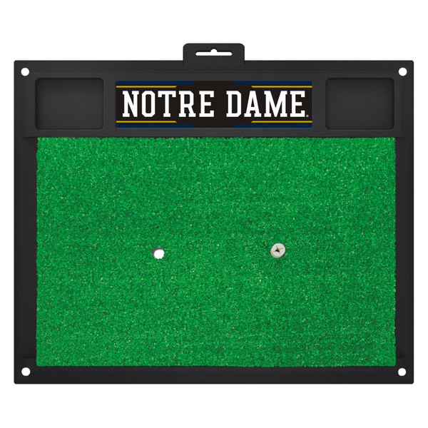 Notre Dame - Notre Dame Fighting Irish Golf Hitting Mat "Notre Dame" Wordmark Navy