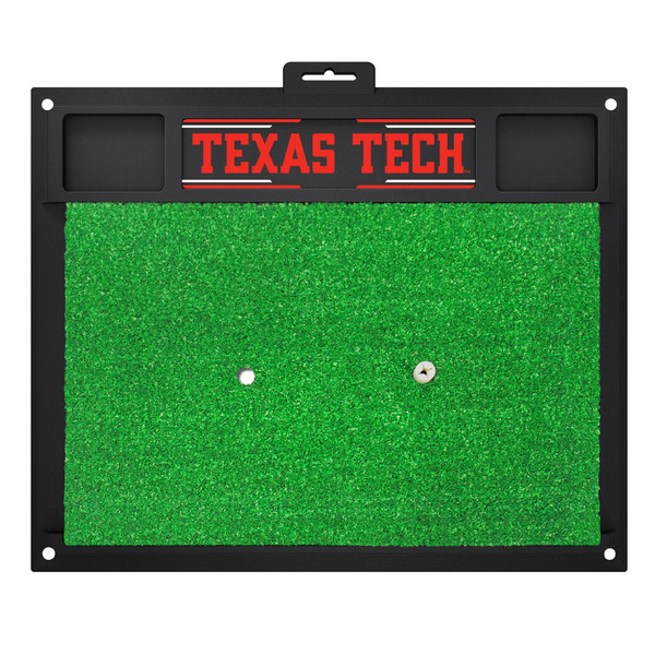 Texas Tech University - Texas Tech Red Raiders Golf Hitting Mat Double T Primary Logo and Wordmark Red
