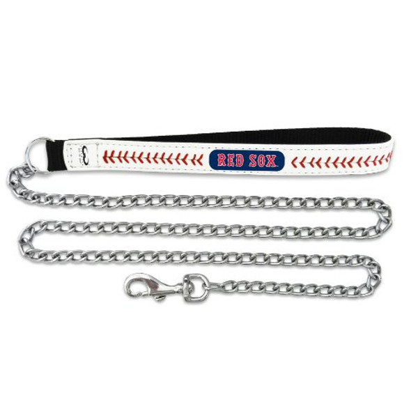 Boston Red Sox Baseball Leather Leash - M