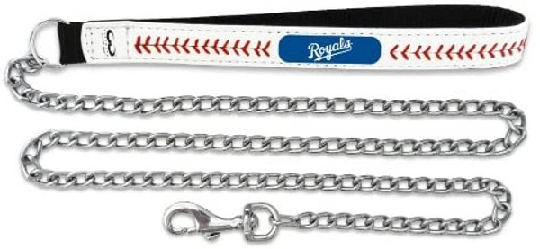 Kansas City Royals Pet Leash Leather Chain Baseball Size Large