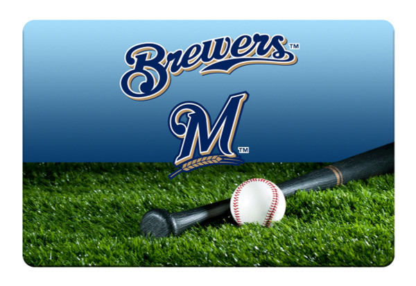 Milwaukee Brewers Baseball Pet Bowl Mat-L