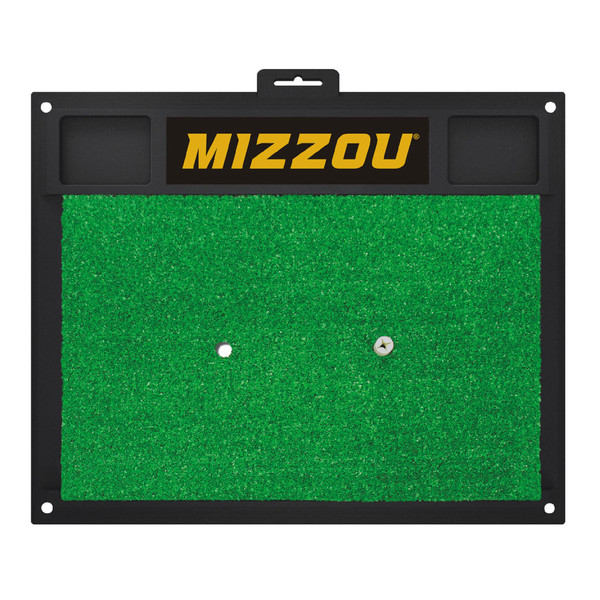 University of Missouri - Missouri Tigers Golf Hitting Mat Tiger Head Primary Logo and Wordmark Black