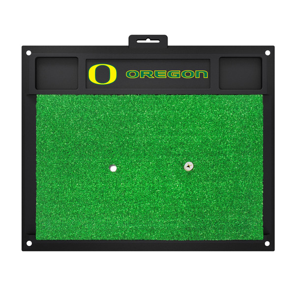 University of Oregon - Oregon Ducks Golf Hitting Mat O Primary Logo and Wordmark Green