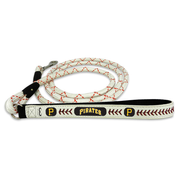 Pittsburgh Pirates Frozen Rope Baseball Leather Leash - M