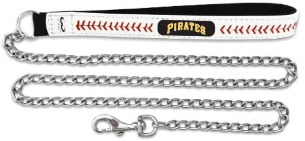 Pittsburgh Pirates Pet Leash Leather Chain Baseball Size Medium