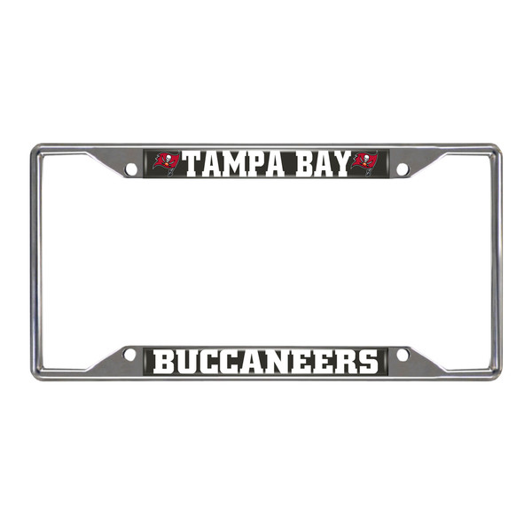 Tampa Bay Buccaneers License Plate Frame  "Pirate Flag" Logo & Wordmark Red