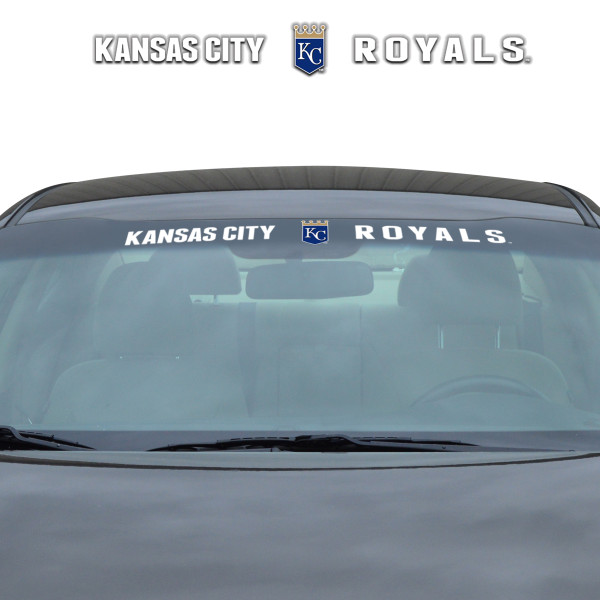 Kansas City Royals Windshield Decal Primary Logo and Team Wordmark