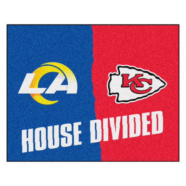 NFL House Divided - Rams / Chiefs House Divided Mat House Divided Multi