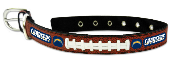 Los Angeles Chargers Pet Collar Leather Classic Football Size Large