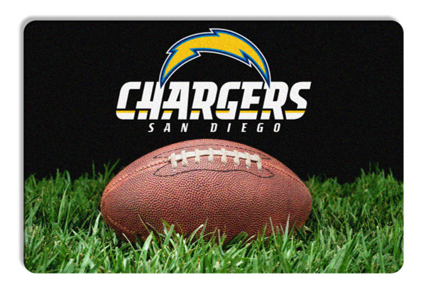 San Diego Chargers Classic NFL Football Pet Bowl Mat - L -