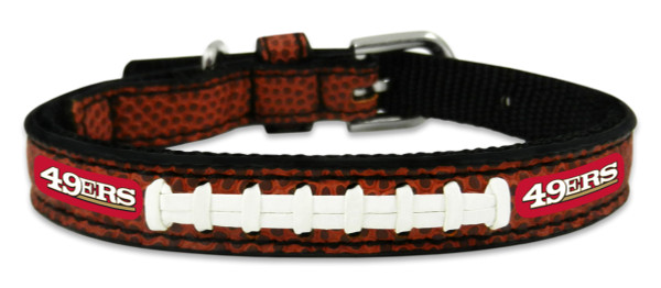 San Francisco 49ers Classic Leather Toy Football Collar