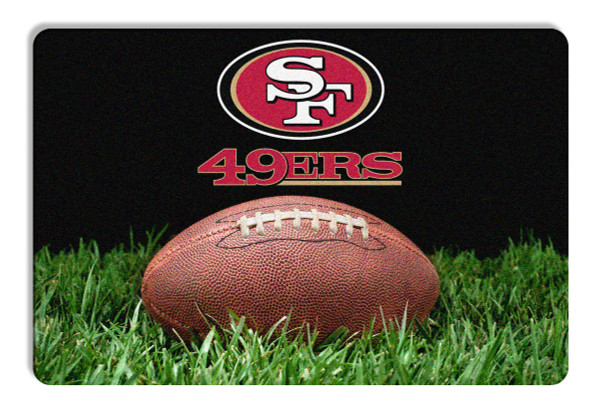 San Francisco 49ers Classic NFL Football Pet Bowl Mat - L