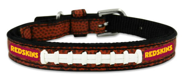 Washington Commanders Pet Collar Leather Classic Football Size Toy