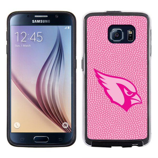 Arizona Cardinals Phone Case Pink Football Pebble Grain Feel Samsung Galaxy S6