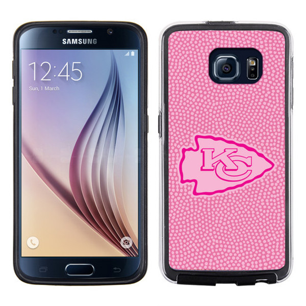 Kansas City Chiefs Pink NFL Football Pebble Grain Feel Samsung Galaxy S6 Case
