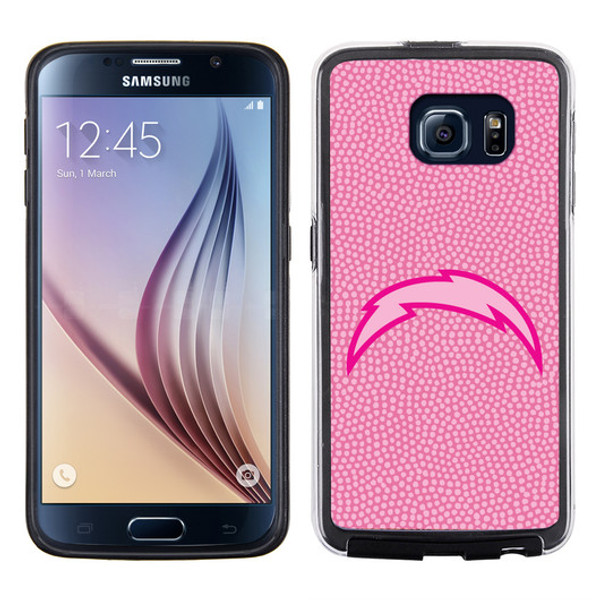 San Diego Chargers Pink NFL Football Pebble Grain Feel Samsung Galaxy S6 Case -