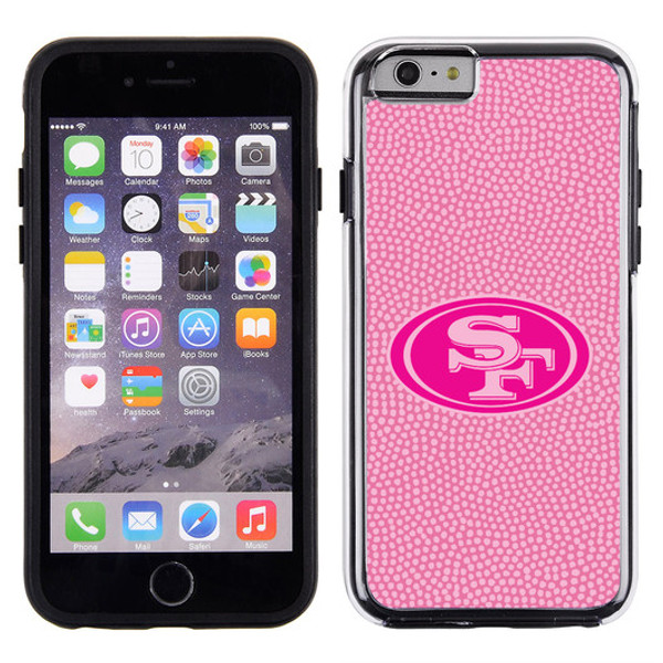 San Francisco 49ers Pink NFL Football Pebble Grain Feel IPhone 6 Case -