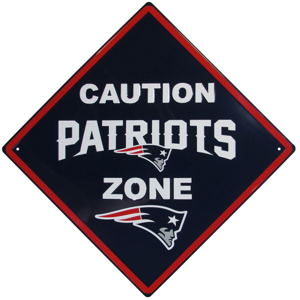 New England Patriots Caution Wall Sign Plaque