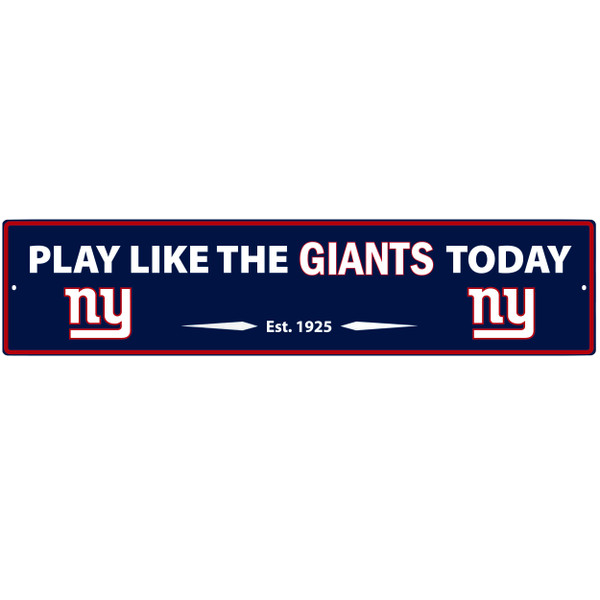 New York Giants Street Sign Wall Plaque