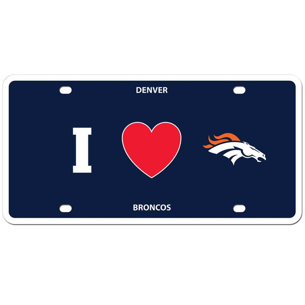 Denver Broncos Styrene License Plate