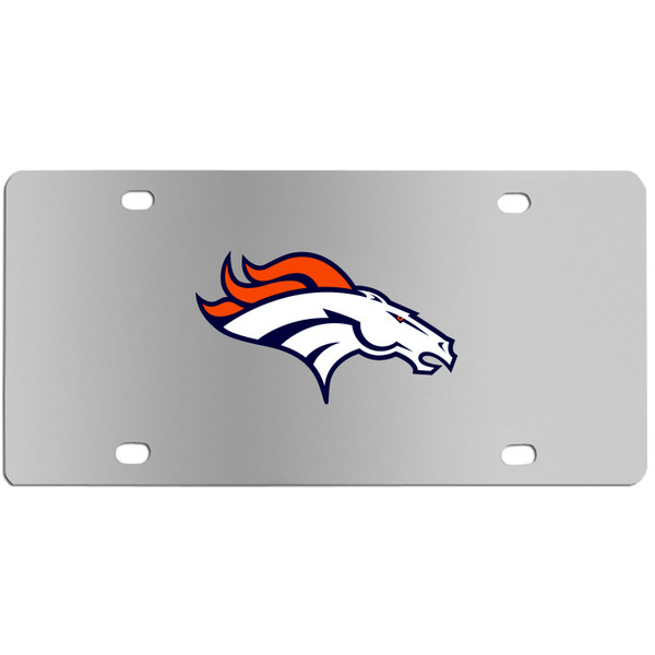 Denver Broncos Steel License Plate Wall Plaque