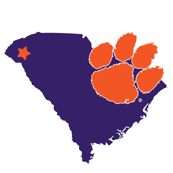 Clemson Tigers Home State 11 Inch Magnet