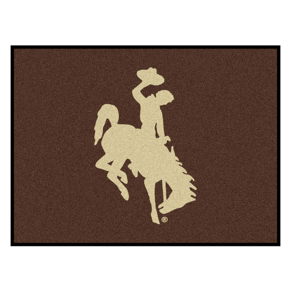 University of Wyoming - Wyoming Cowboys Tailgater Mat Bucking Horse Primary Logo Brown