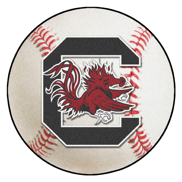 University of South Carolina - South Carolina Gamecocks Baseball Mat Gamecock G Primary Logo White