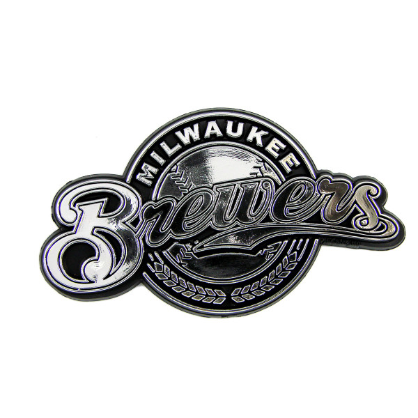 Milwaukee Brewers Molded Chrome Emblem Outdated Logo
