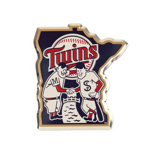Minnesota Twins Embossed State Emblem Vintage Twins Logo / Shape of Minnesota