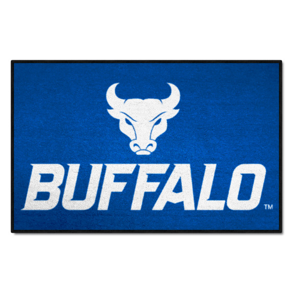 State University of New York at Buffalo - Buffalo Bulls Starter Mat "Buffalo Head & Wordmark" Logo Blue