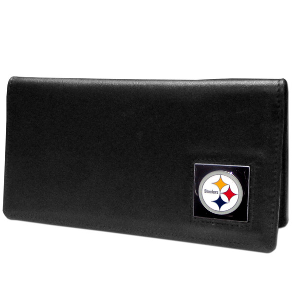 Pittsburgh Steelers Leather Checkbook Cover