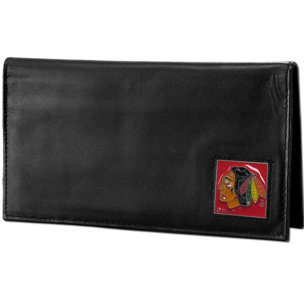 Chicago Blackhawks® Deluxe Leather Checkbook Cover