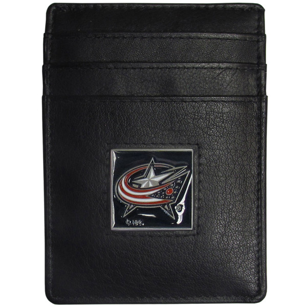 Columbus Blue Jackets® Leather Money Clip/Cardholder