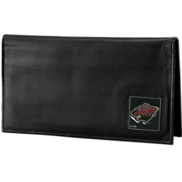 Minnesota Wild® Deluxe Leather Checkbook Cover