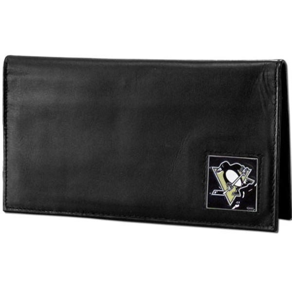 Pittsburgh Penguins® Deluxe Leather Checkbook Cover