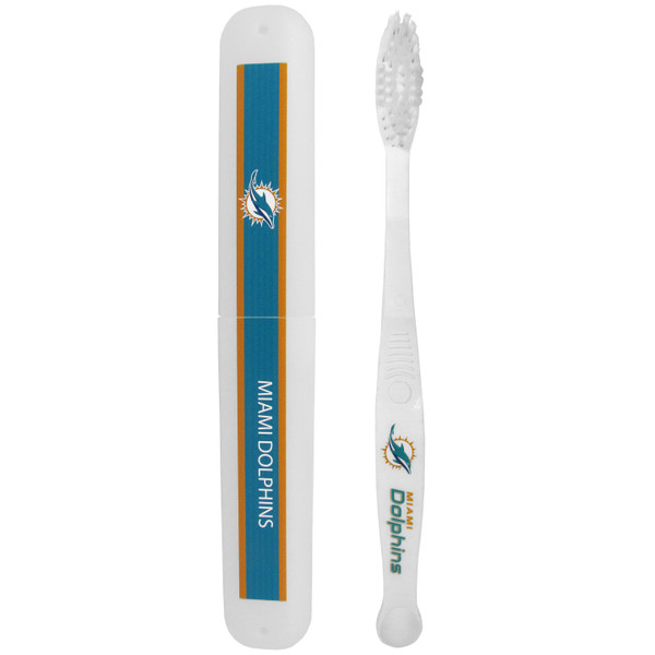 Miami Dolphins Toothbrush and Travel Case