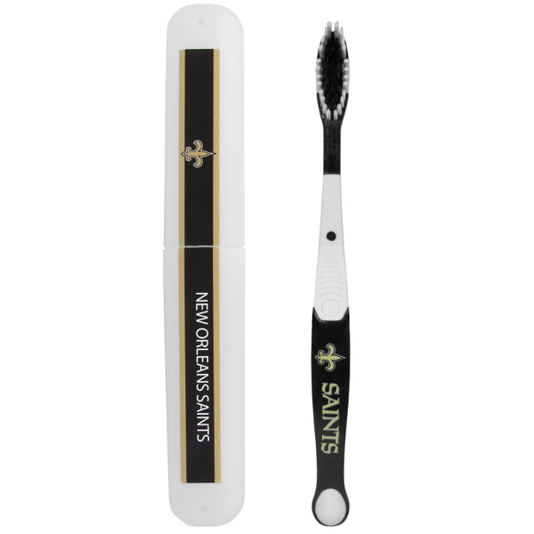 New Orleans Saints Toothbrush and Travel Case