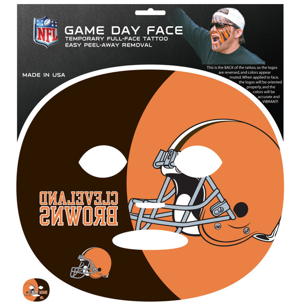 Cleveland Browns Game Face Temporary Tattoo