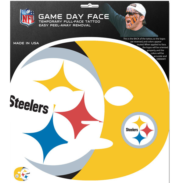 Pittsburgh Steelers Game Face Temporary Tattoo
