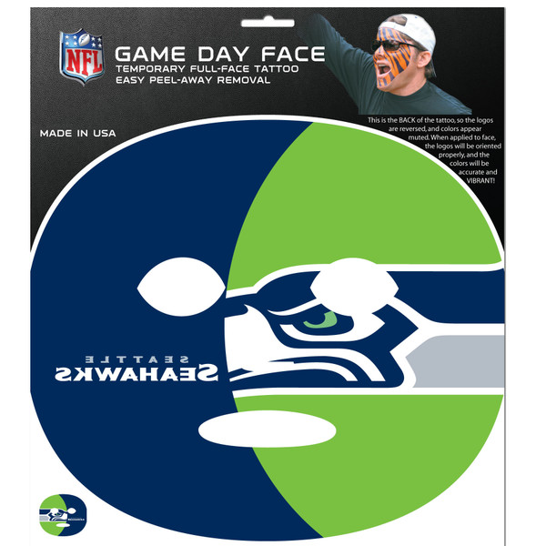 Seattle Seahawks Game Face Temporary Tattoo